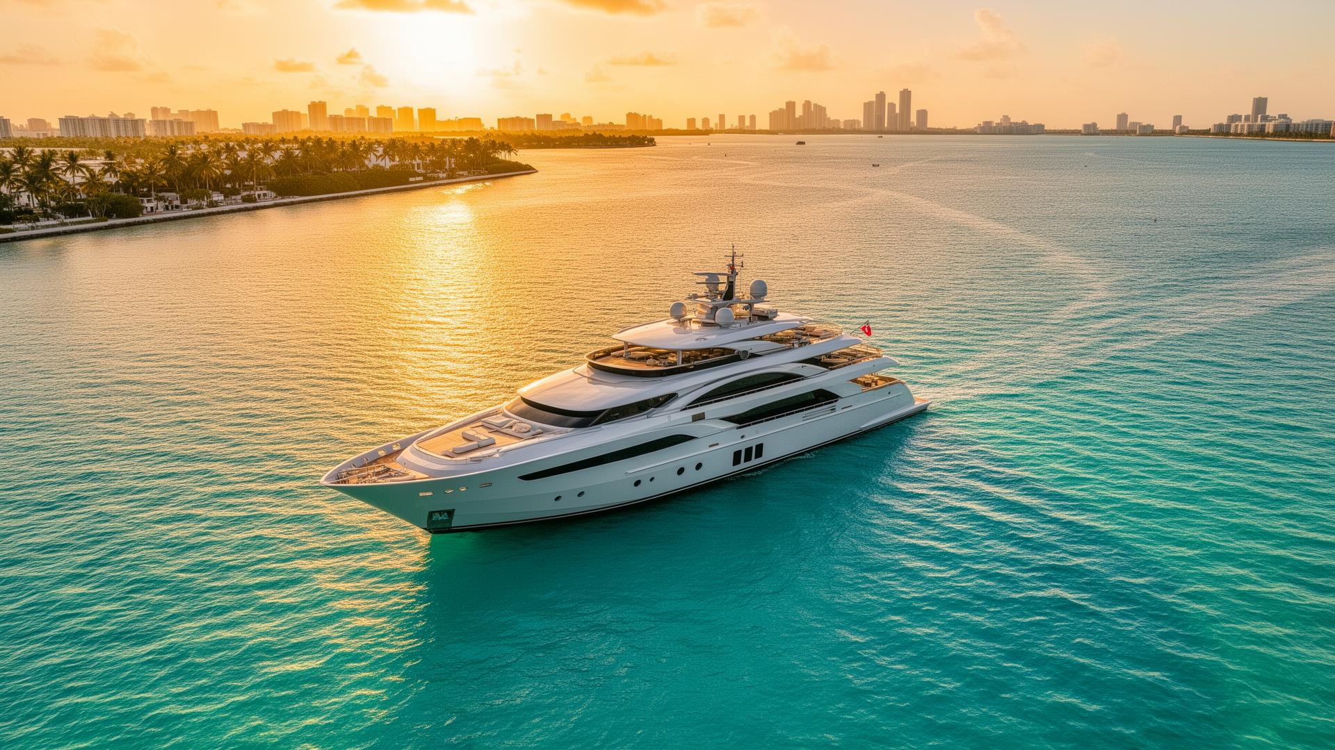 Luxury yacht on crystal blue waters